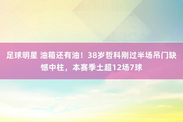 足球明星 油箱还有油！38岁哲科刚过半场吊门缺憾中柱，本赛季土超12场7球