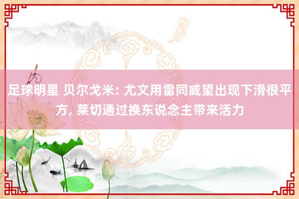 足球明星 贝尔戈米: 尤文用雷同威望出现下滑很平方, 莱切通过换东说念主带来活力