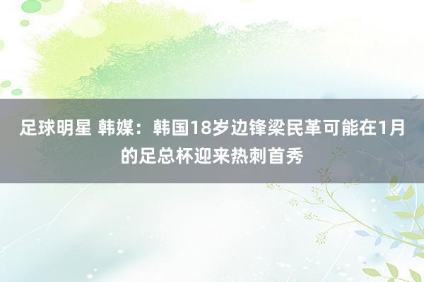 足球明星 韩媒：韩国18岁边锋梁民革可能在1月的足总杯迎来热刺首秀