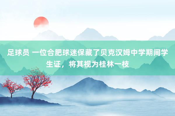 足球员 一位合肥球迷保藏了贝克汉姆中学期间学生证，将其视为桂林一枝