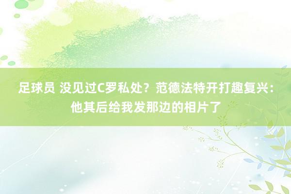 足球员 没见过C罗私处？范德法特开打趣复兴：他其后给我发那边的相片了