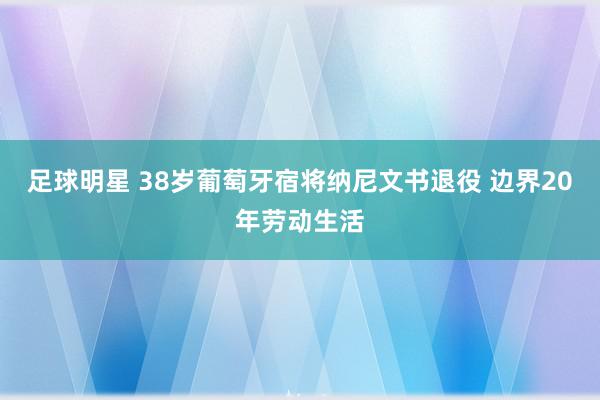 足球明星 38岁葡萄牙宿将纳尼文书退役 边界20年劳动生活