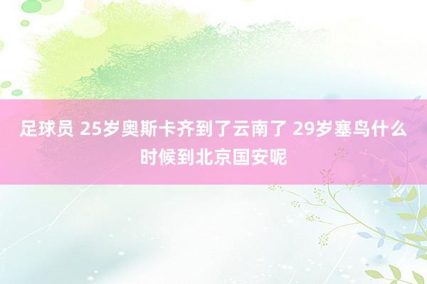 足球员 25岁奥斯卡齐到了云南了 29岁塞鸟什么时候到北京国安呢