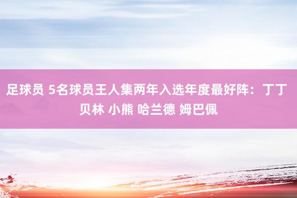 足球员 5名球员王人集两年入选年度最好阵：丁丁 贝林 小熊 哈兰德 姆巴佩